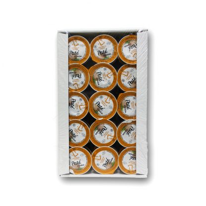 Pack de 30 unidades del mejor paté ibérico. Monodosis de 25 gr de paté ibérico ideales para hostelería y desayunos